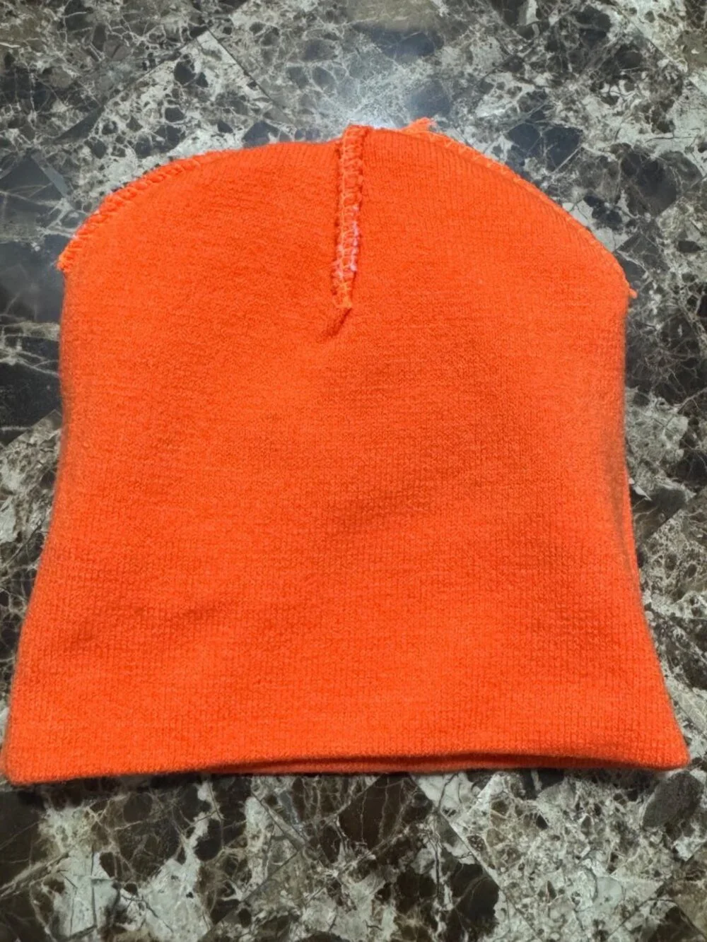 Winter Warm-Up Kids Acrylic Knit Hat Orange Snowflake Pattern